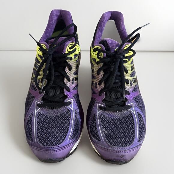 Women's Size 9.5 ASICS Gel Cumulus 17 US Runners Shoes Purple Yellow - Picture 3 of 10